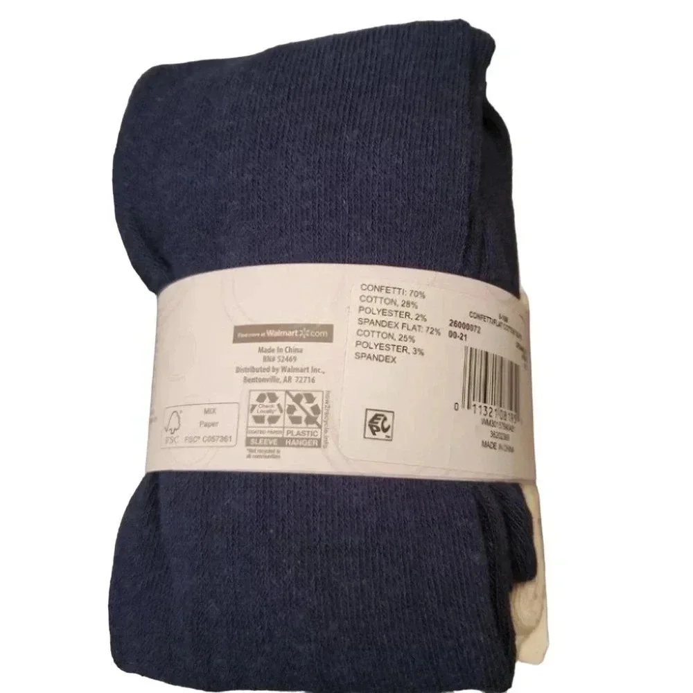 6-18m Confetti Cream and Blue Toddler Tights